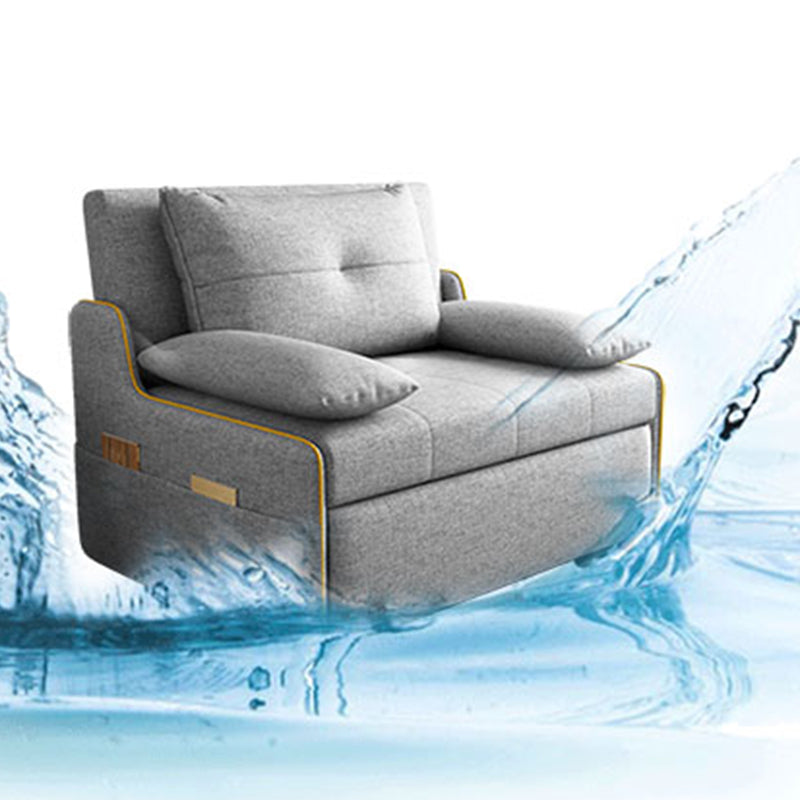 Convertible Contemporary Cotton Blend Bed Sofa Couch in Gray