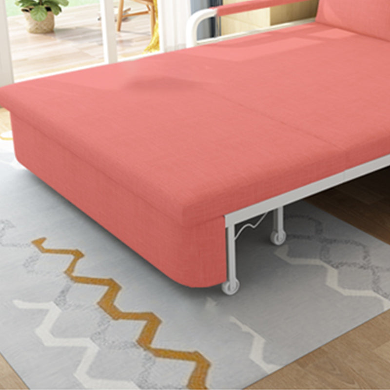Cotton Blend Contemporary Convertible Bed Sofa Couch in Beige