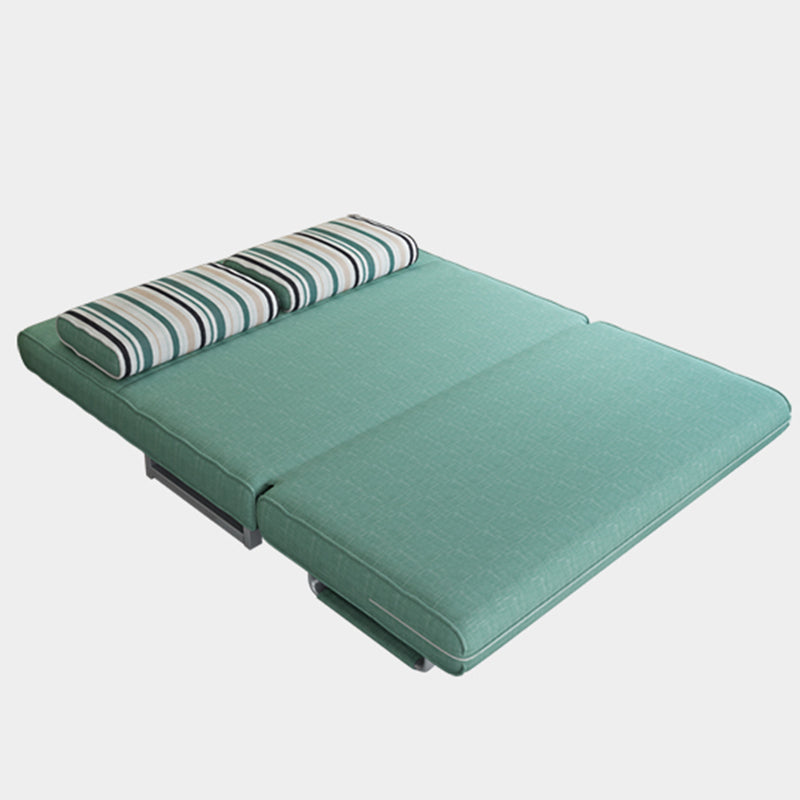 Contemporary Convertible Armless Bed Sofa Couch with Pillows