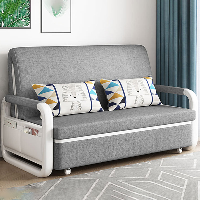 Cotton Blend Slipcovered Convertible Contemporary Bed Sofa Couch