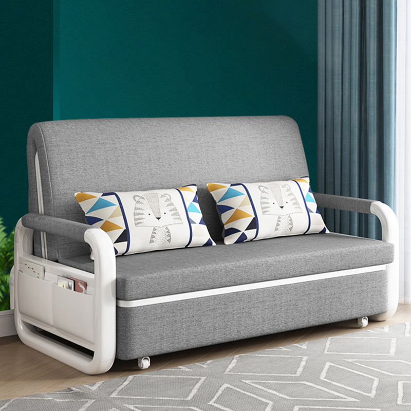 Cotton Blend Slipcovered Convertible Contemporary Bed Sofa Couch