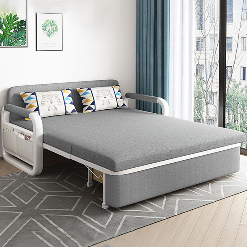 Cotton Blend Slipcovered Convertible Contemporary Bed Sofa Couch
