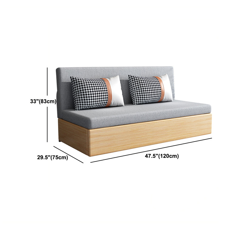 Cotton Blend Contemporary Convertible Bed Sofa Couch with Pillows