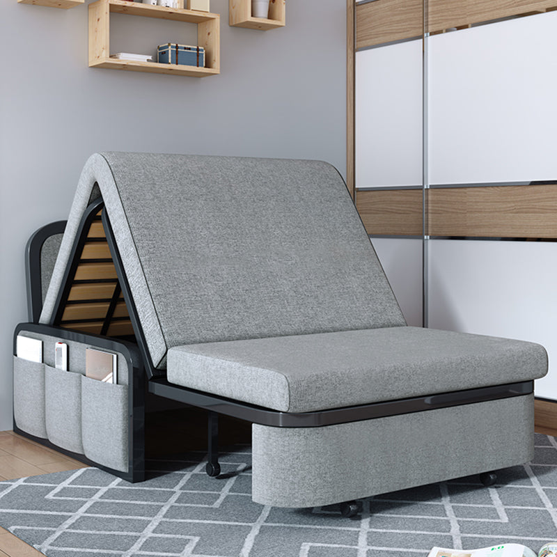 Convertible Contemporary Armless Bed Sofa Couch with Pillows
