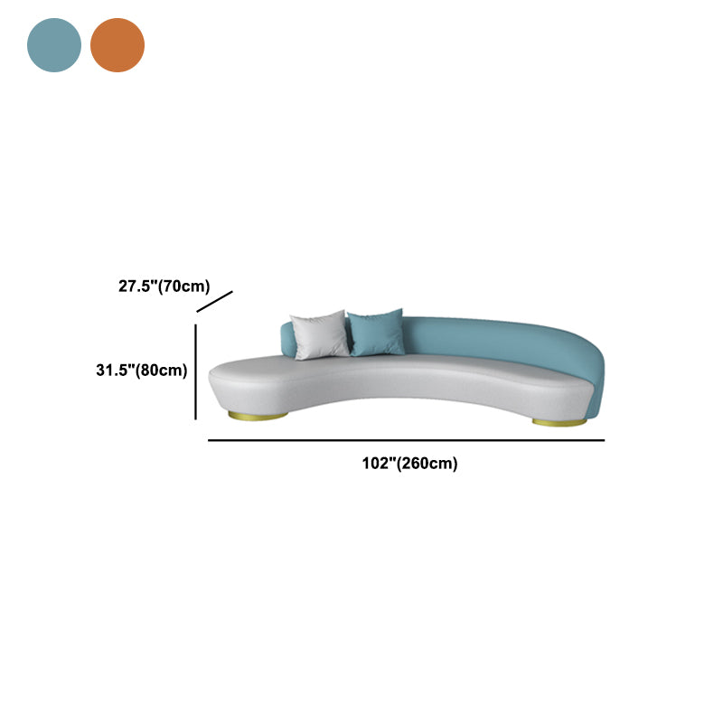 Contemporary Curved Sofa Armless Sofa for Living Room, Apartment