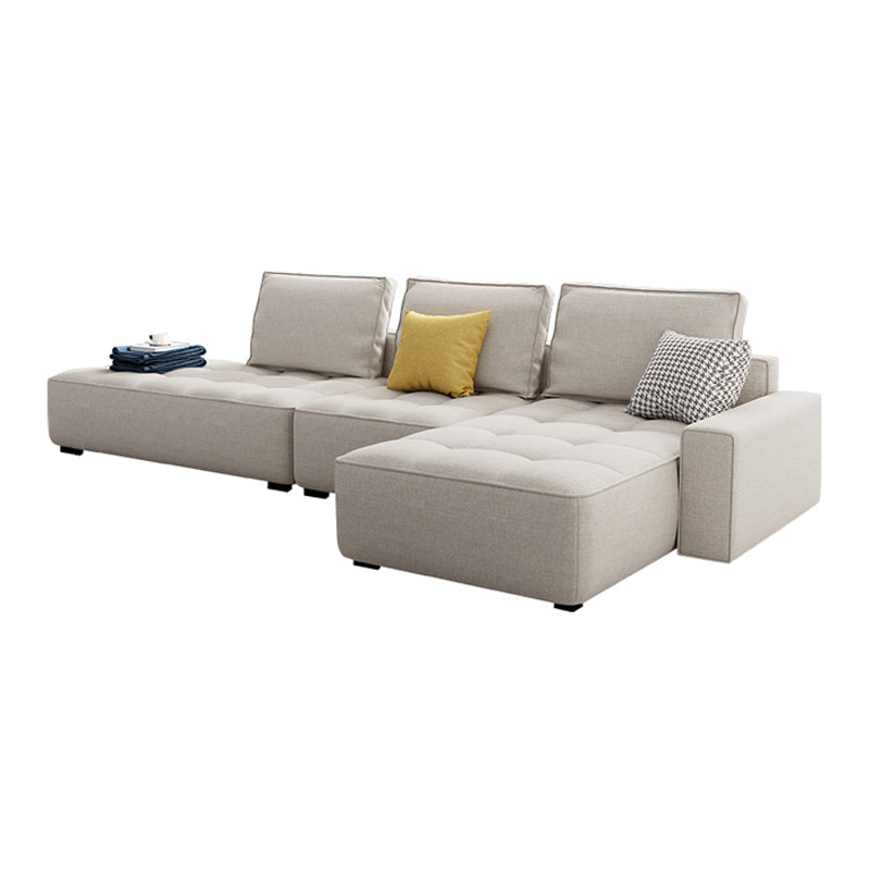 147.63" W X 70.86" D X 37.41" H Linen One Side Arm Sofa & Chaise for Living Room