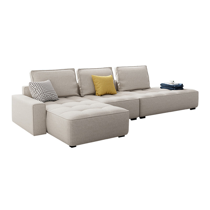 147.63" W X 70.86" D X 37.41" H Linen One Side Arm Sofa & Chaise for Living Room