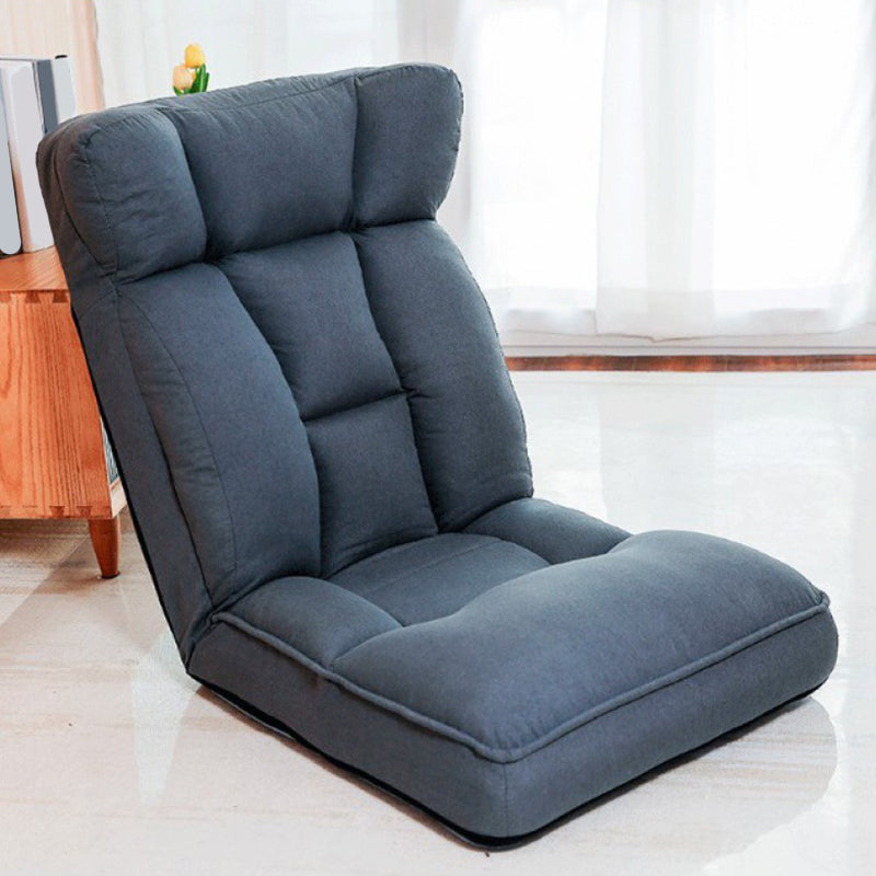 Linen Blend Sewn Pillow Back Chair for Apartment 21.65" Long