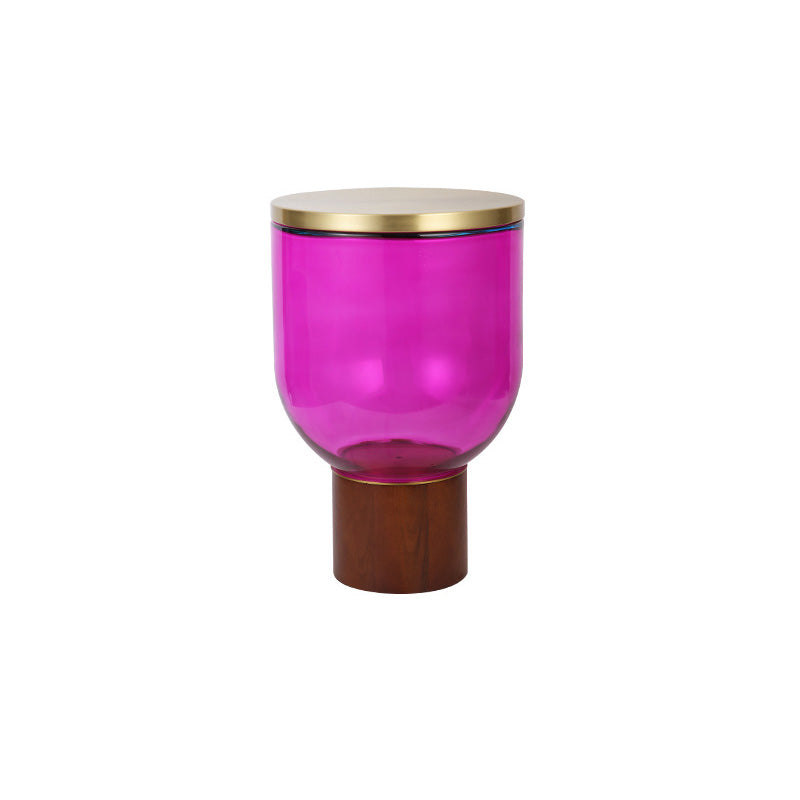 Contemporary Round Glass Coffee Table with Pedestal Base Cocktail Table