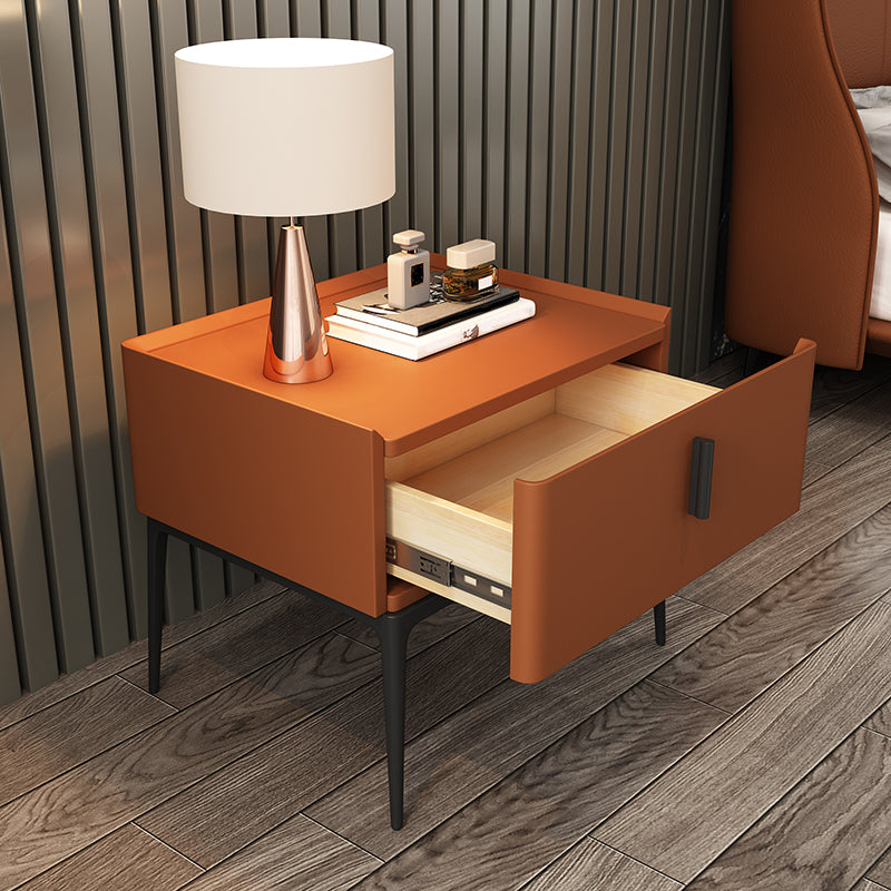 Mid-Century Modern 19-inch Tall Night Table 4 Legs Nightstand with 1 Drawer