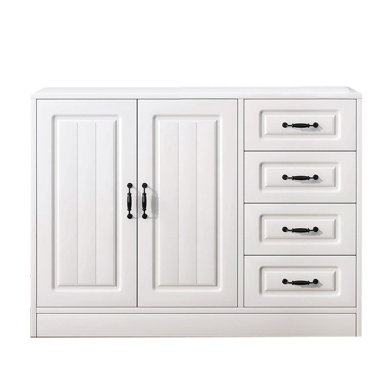 Modern Rectangle White Manufactured Wood Water Resistant Chest