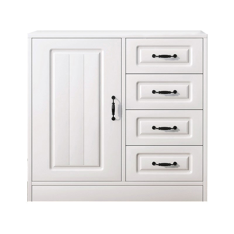 Modern Rectangle White Manufactured Wood Water Resistant Chest