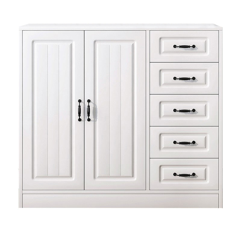 Modern Rectangle White Manufactured Wood Water Resistant Chest