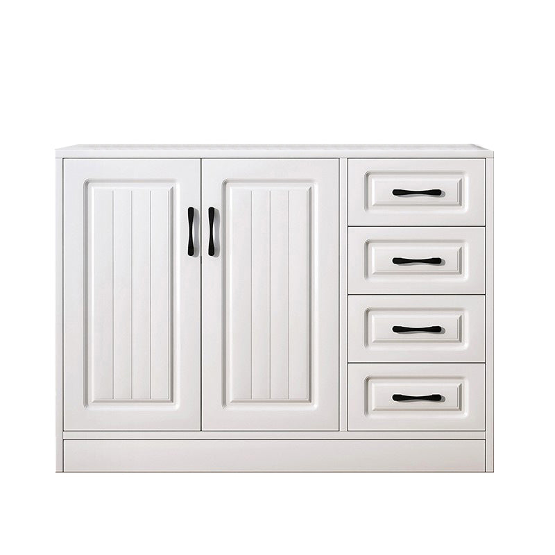 Modern Rectangle White Manufactured Wood Water Resistant Chest