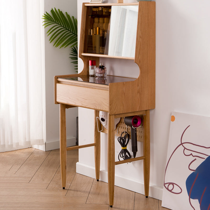 Mirrored Glass Drawers Make-up Vanity with Storage for Bedroom