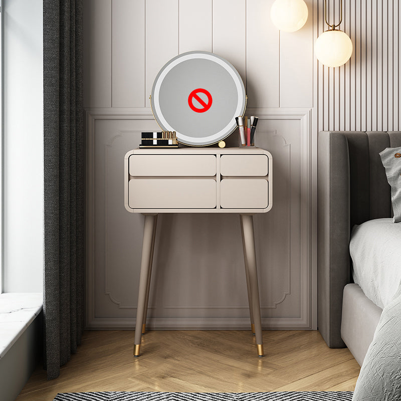 Modern Wooden Vanity Set with Stool for Living Room 31.5" High