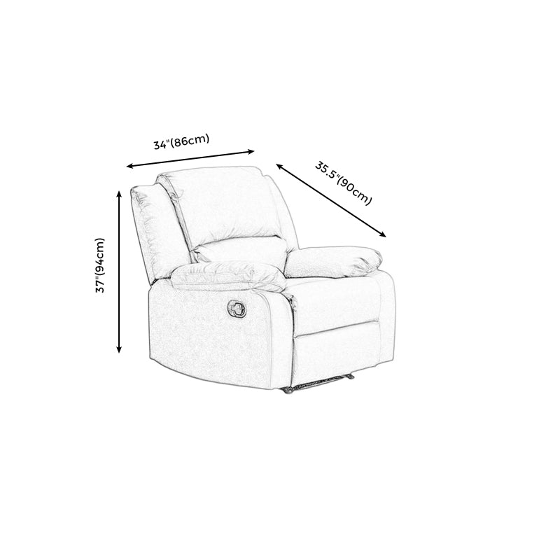Adjustable Convertible Chair 26.77" L x 35.43" W x 37.00" H Pillow Top Arms Chair
