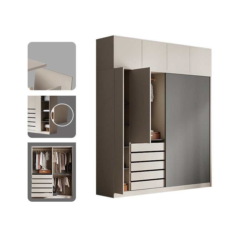 Manufactured Wood Modern Cabinet for Bedroom Sliding Door Storage Cabinet