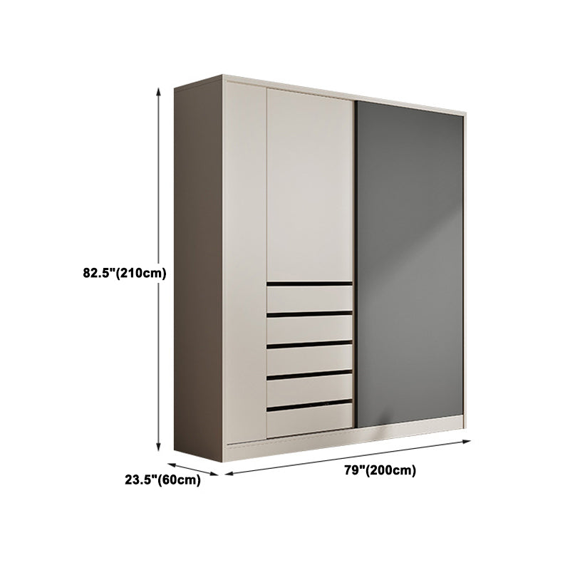 Manufactured Wood Modern Cabinet for Bedroom Sliding Door Storage Cabinet