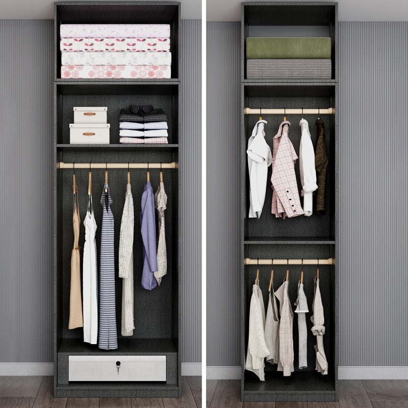 Modern Storage Cabinet Engineered Wood Wardrobe Armoire for Bedroom