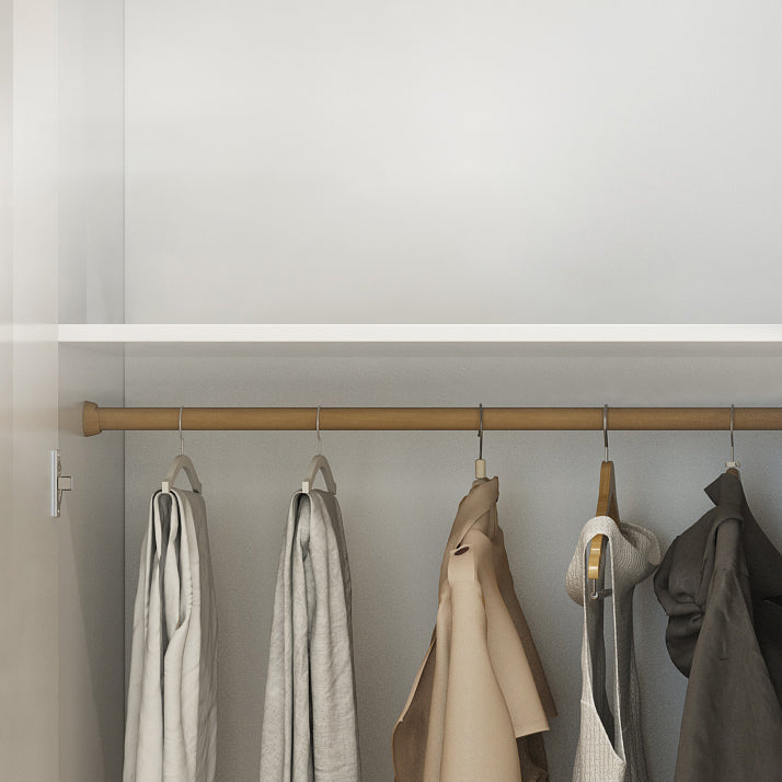 Contemporary White Storage Cabinet Hinged Door Cabinet with Drawers