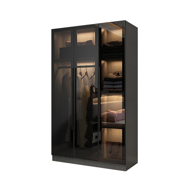 Modern Style Storage Cabinet for Home Mirrored Finish Cabinet with Glass Door