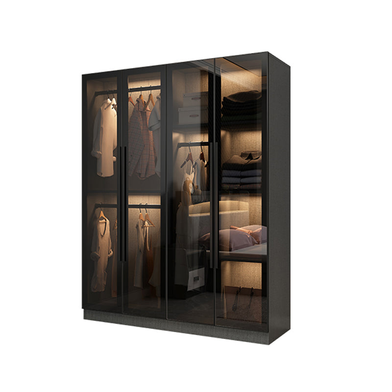 Modern Style Storage Cabinet for Home Mirrored Finish Cabinet with Glass Door