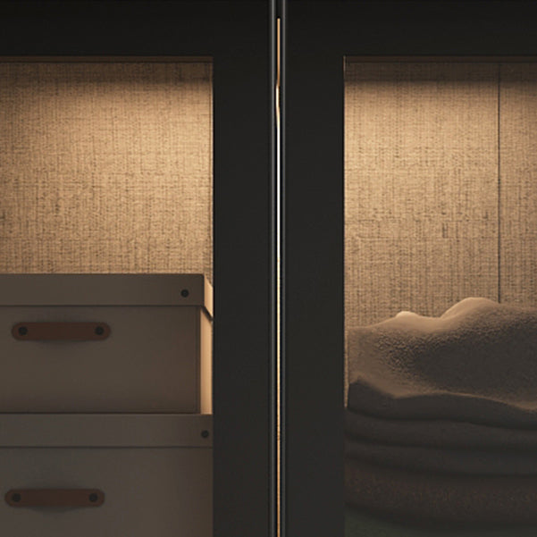 Modern Style Storage Cabinet for Home Mirrored Finish Cabinet with Glass Door