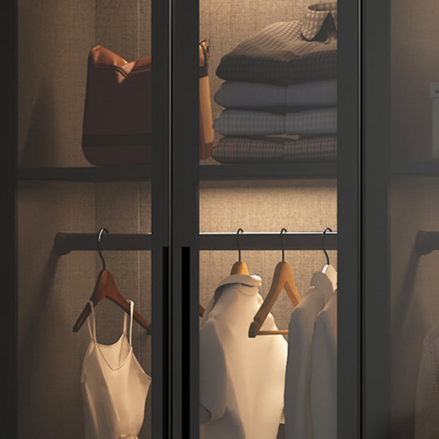 Modern Style Storage Cabinet for Home Mirrored Finish Cabinet with Glass Door