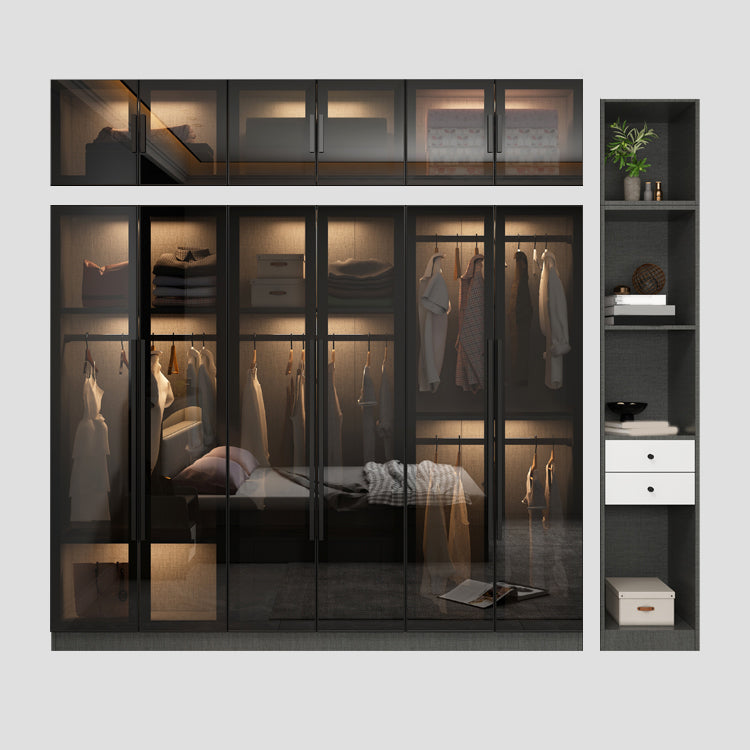 Modern Style Storage Cabinet for Home Mirrored Finish Cabinet with Glass Door