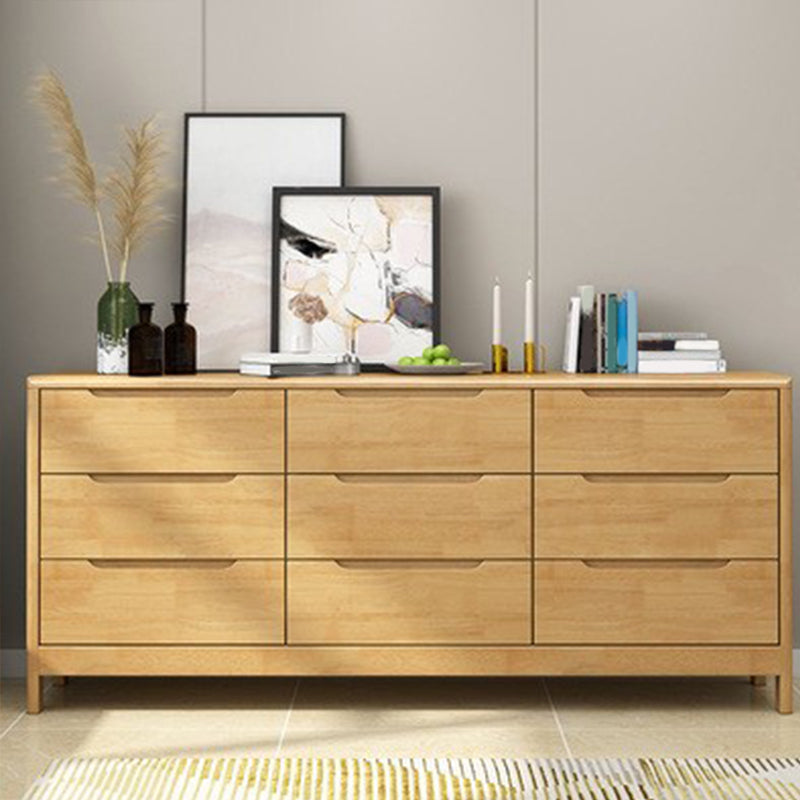 Modern Style Solid Wood Chest Bedroom Storage Chest with 5 / 6 / 9 Drawers