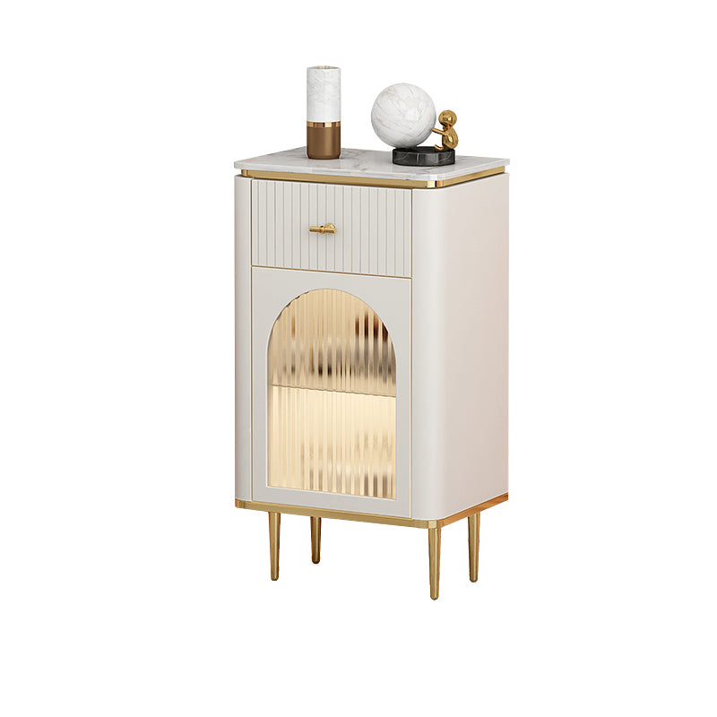 Vertical Modern Style Combo Dresser White Bedroom Storage Chest with Sensor Light