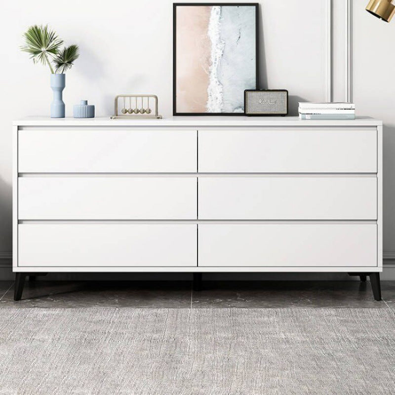 16" D Modern Storage Chest Wooden Storage Chest Dresser in White and Grey