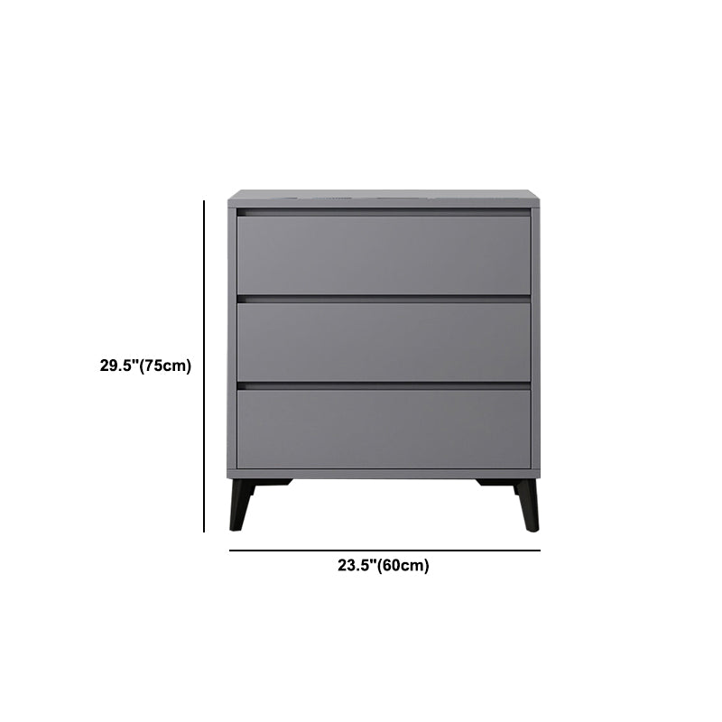 16" D Modern Storage Chest Wooden Storage Chest Dresser in White and Grey