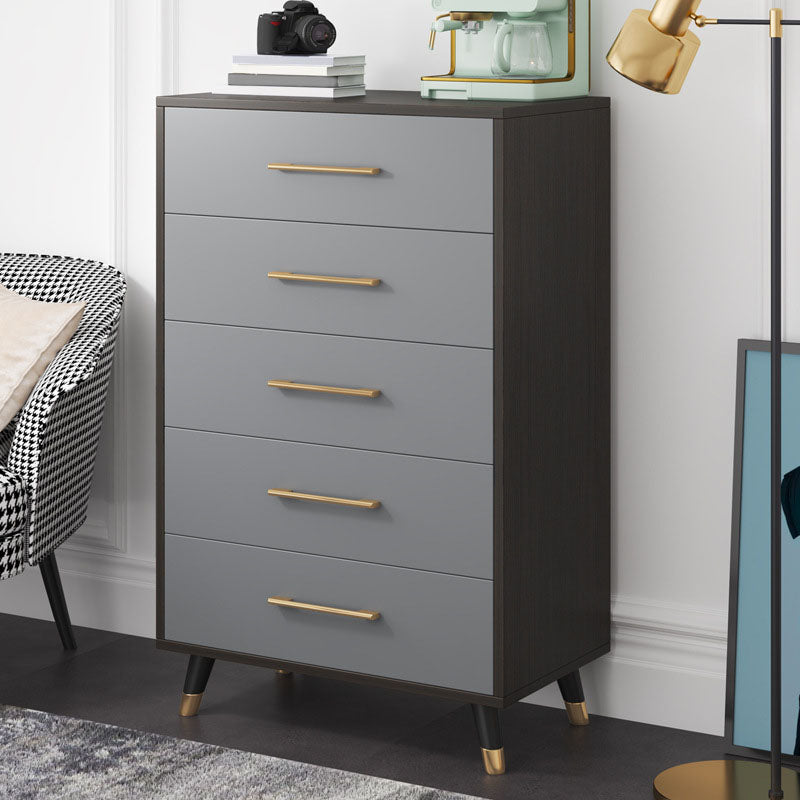 Traditional Style Chest Grey Bedroom Storage Chest with 3 / 4 / 5 Drawers