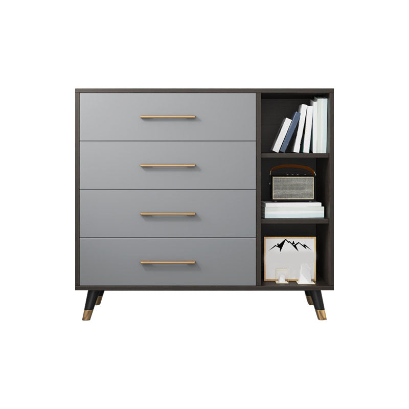 Traditional Style Chest Grey Bedroom Storage Chest with 3 / 4 / 5 Drawers