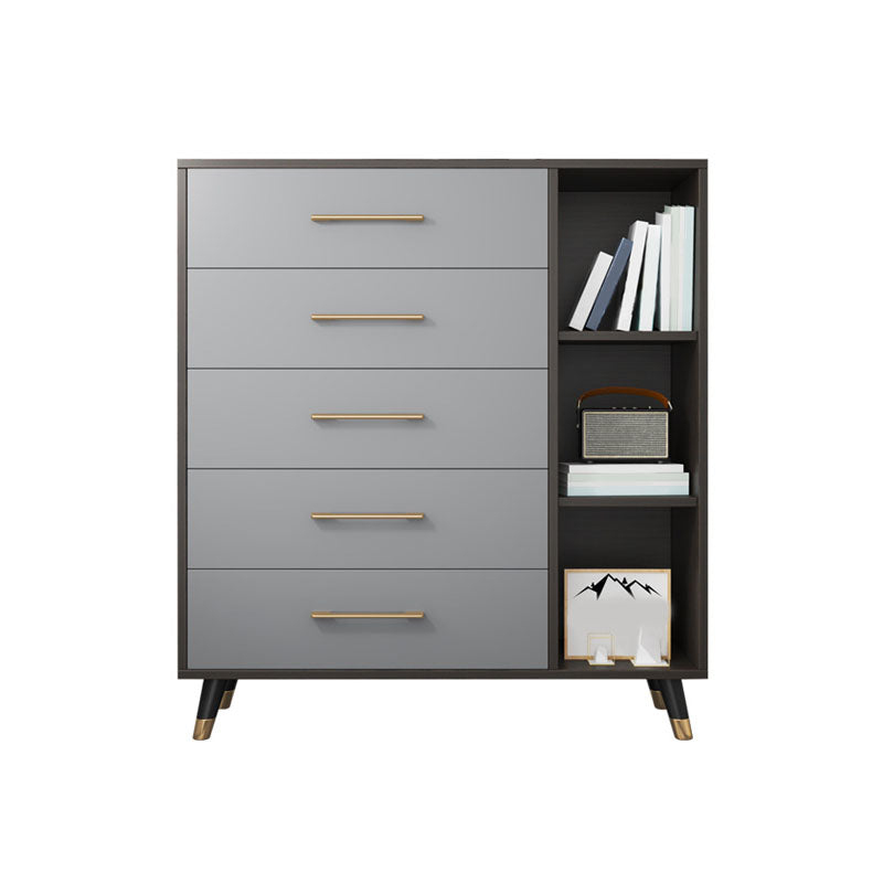 Traditional Style Chest Grey Bedroom Storage Chest with 3 / 4 / 5 Drawers