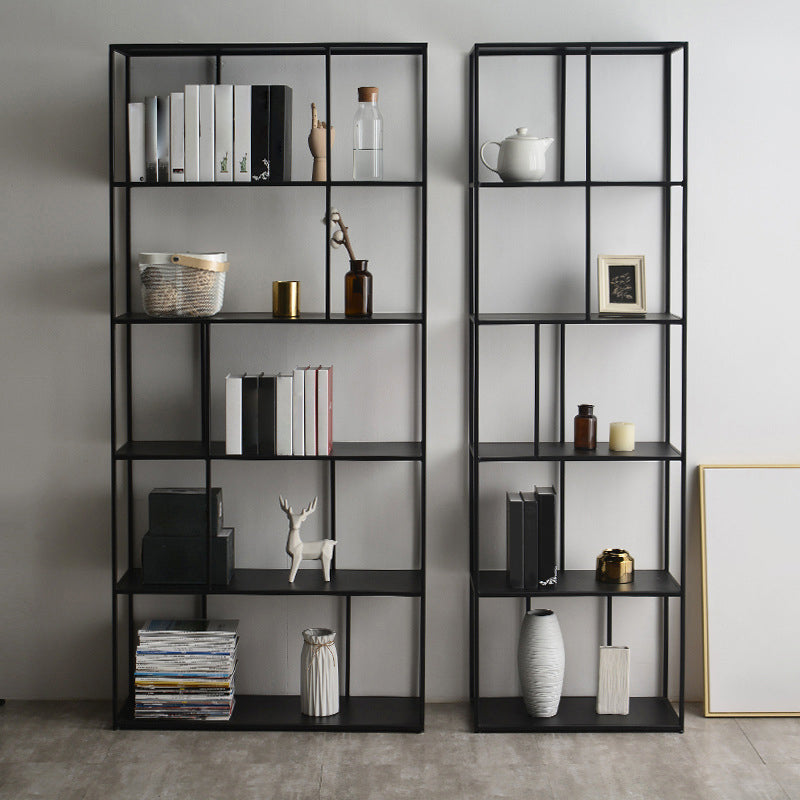 Modern Style Bookcase Open Back Metal Bookshelf for Home Office