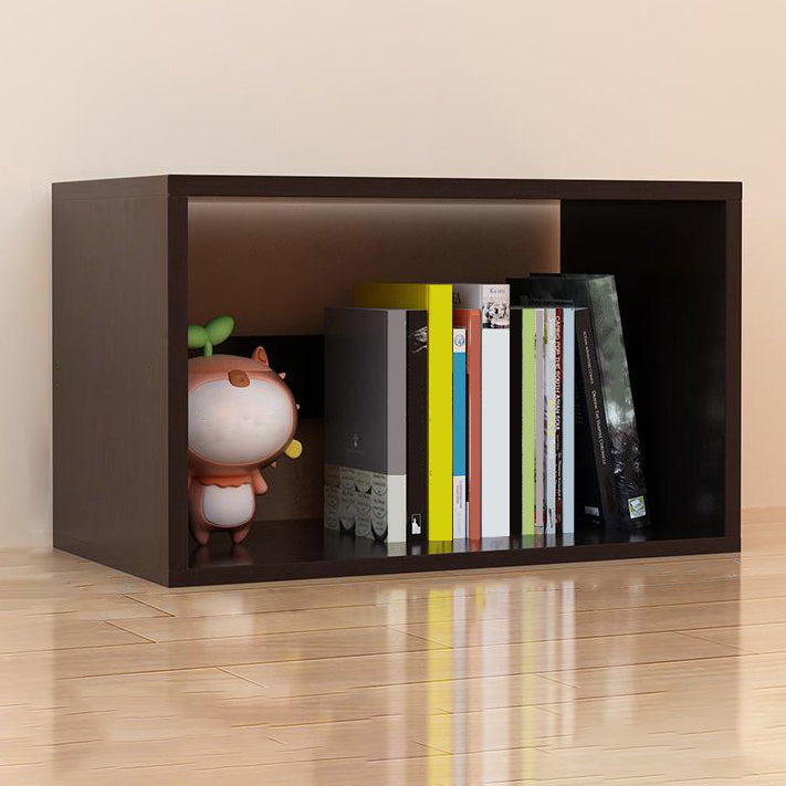 11"H Modern Style Bookcase Wood Open Back Bookshelf for Home Office