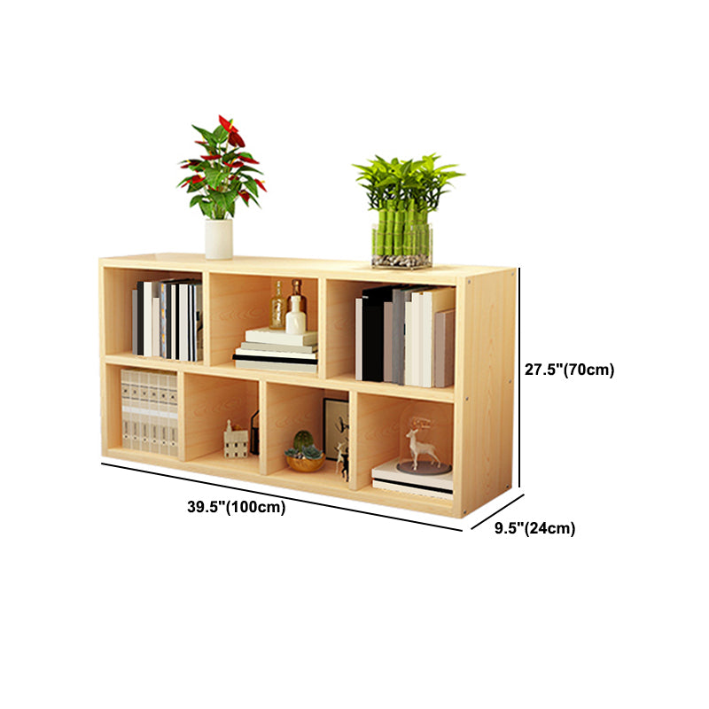 Modern Wood Bookcase, Geometric Bookshelf for Any Room, 9.5" W