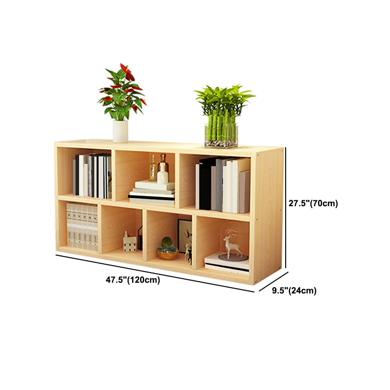 Modern Wood Bookcase, Geometric Bookshelf for Any Room, 9.5" W