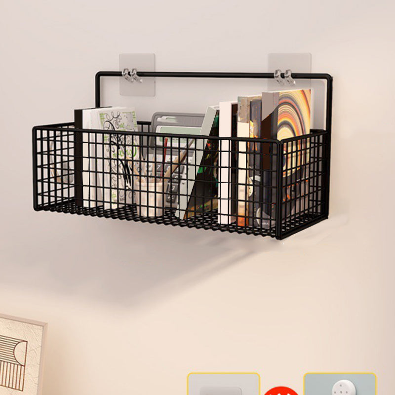 Modern Metal Floating Bookcase 6-inch Wide Wall Mounted Book Shelf