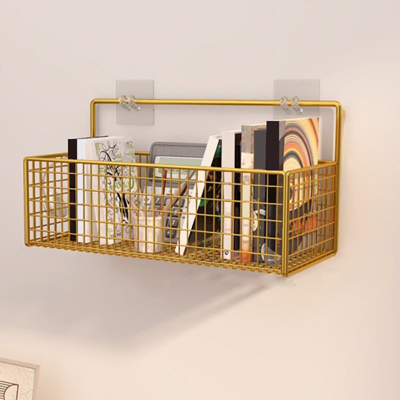 Modern Metal Floating Bookcase 6-inch Wide Wall Mounted Book Shelf