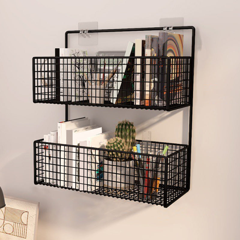 Modern Metal Floating Bookcase 6-inch Wide Wall Mounted Book Shelf
