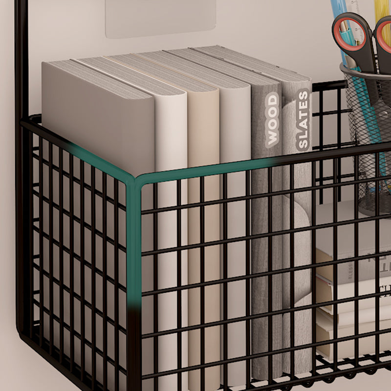 Modern Metal Floating Bookcase 6-inch Wide Wall Mounted Book Shelf