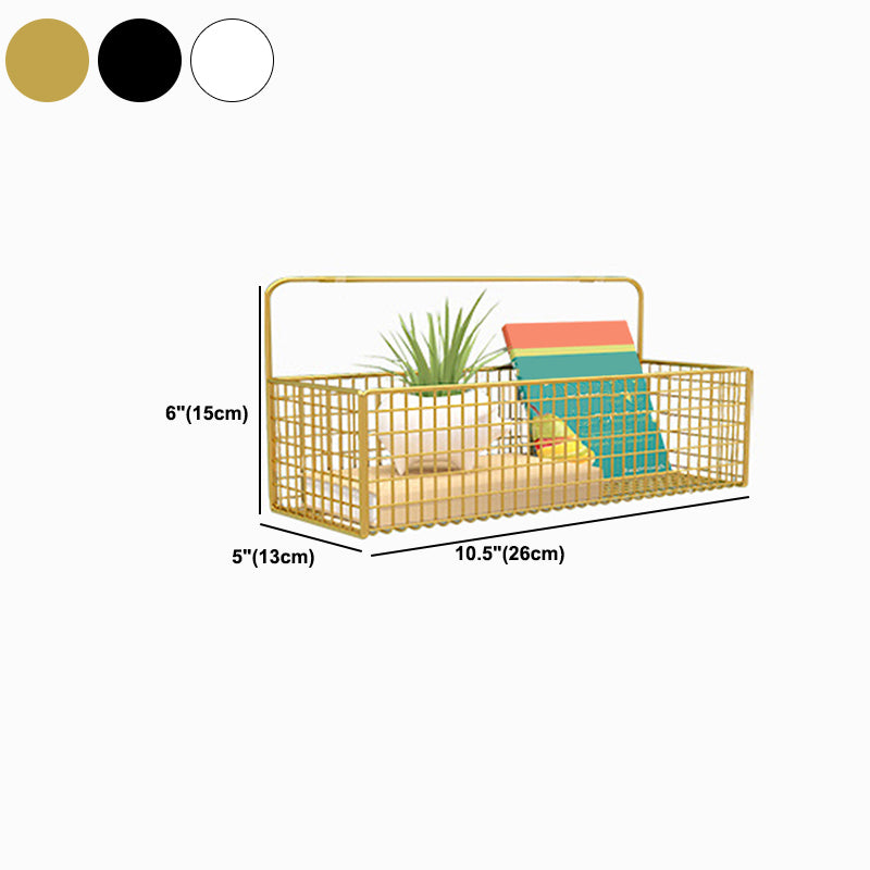 Modern Metal Floating Bookcase 6-inch Wide Wall Mounted Book Shelf