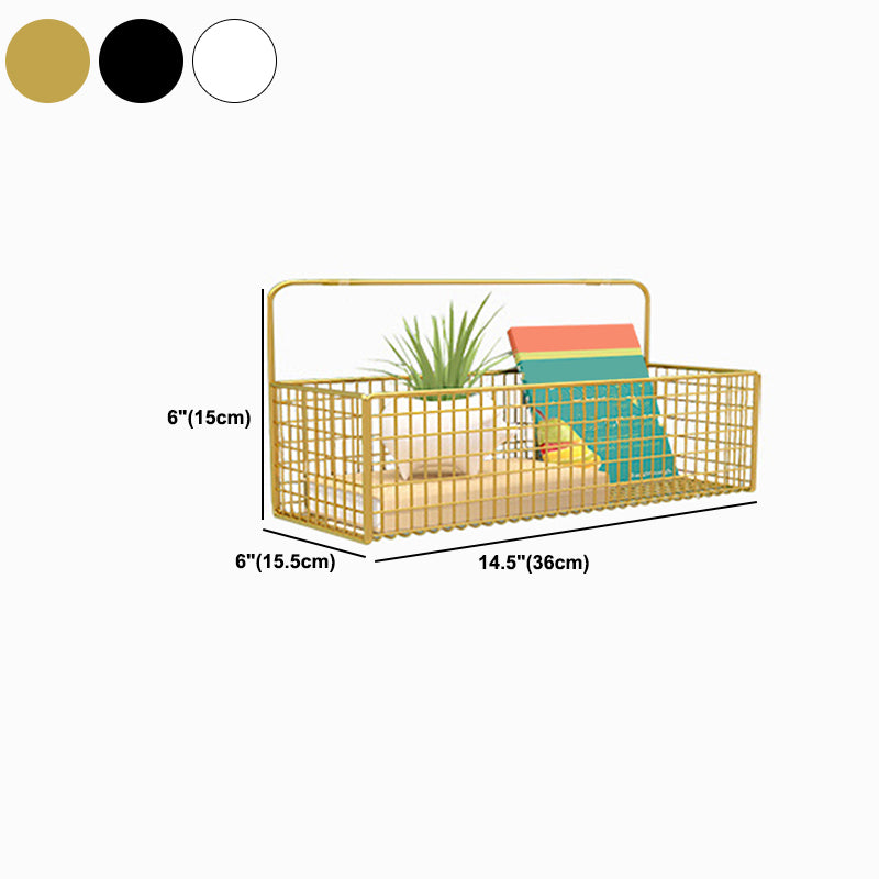 Modern Metal Floating Bookcase 6-inch Wide Wall Mounted Book Shelf