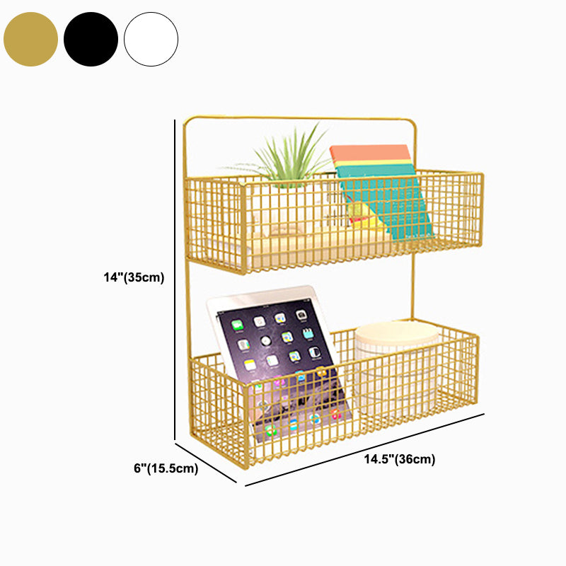 Modern Metal Floating Bookcase 6-inch Wide Wall Mounted Book Shelf