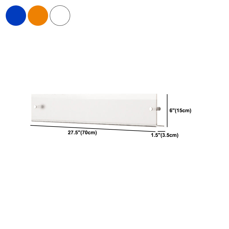 Modern Floating Book Shelf 5.9"H Acrylic Wall Mounted Bookcase