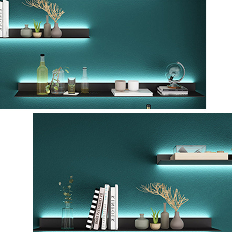 Modern Metal Floating Bookcase 2.36" H Living Room Book Shelf